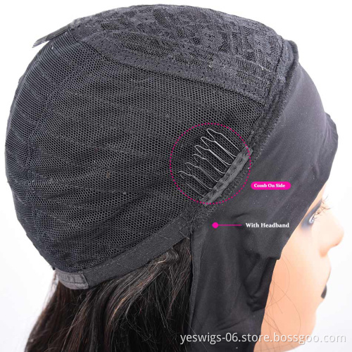Unprocessed Cheap Brazilian Virgin Hair Headband Wig Human Hair Selling Headband none lace Kinky Curly human hair WigS In Stock